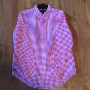 Ralph Lauren button down - pink/white